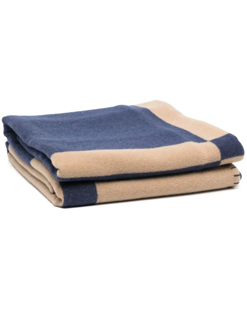 Ralph Lauren Home Northam Decke in Colour-Block-Optik - Blau Blau