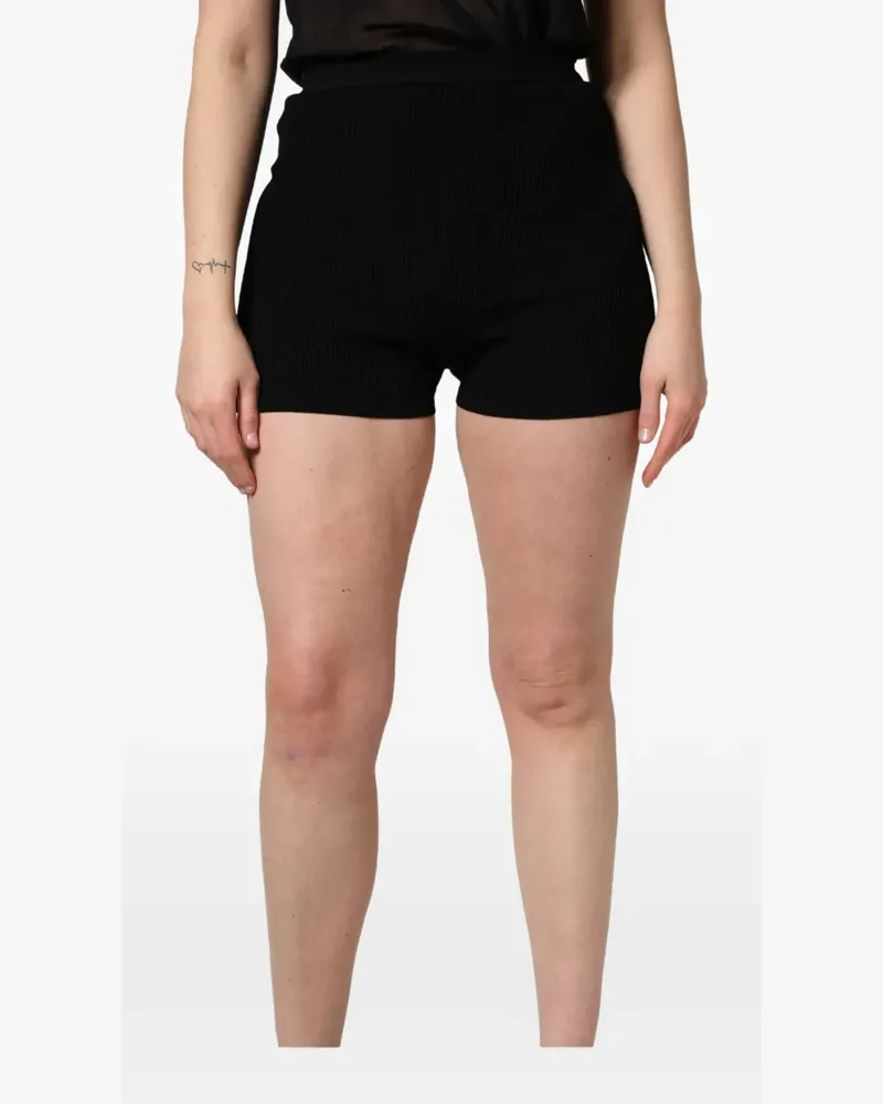 Dolce & Gabbana high-waisted ribbed shorts - Schwarz Schwarz