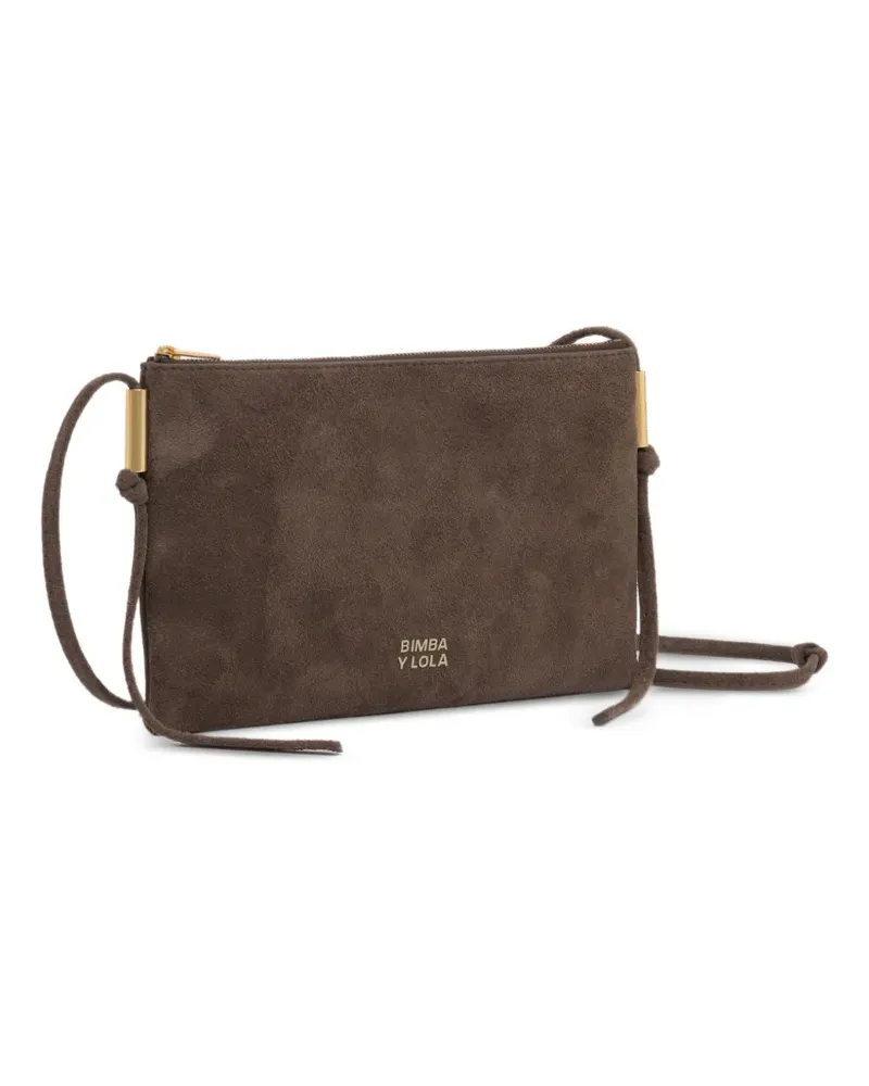 BIMBA Y LOLA Kleine Clutch aus Wildleder - Braun Braun