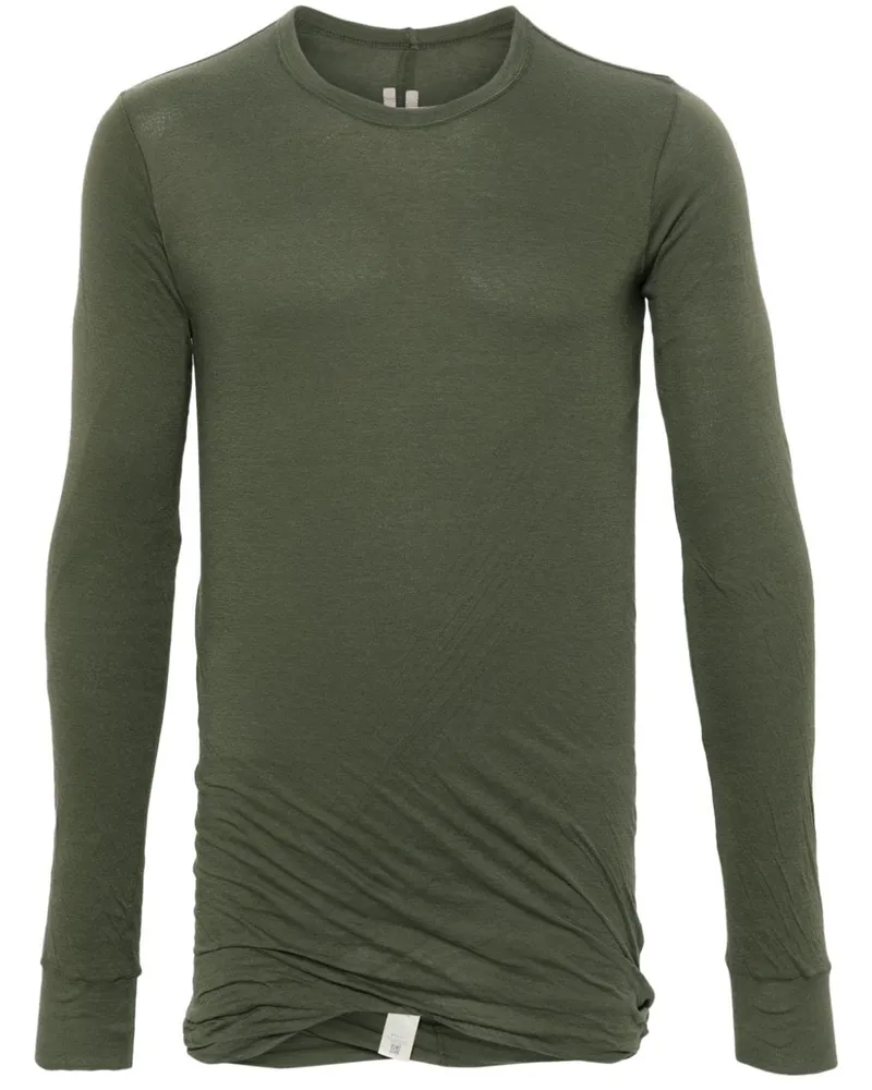 Rick Owens Double T-Shirt aus Bio-Baumwolle Grün