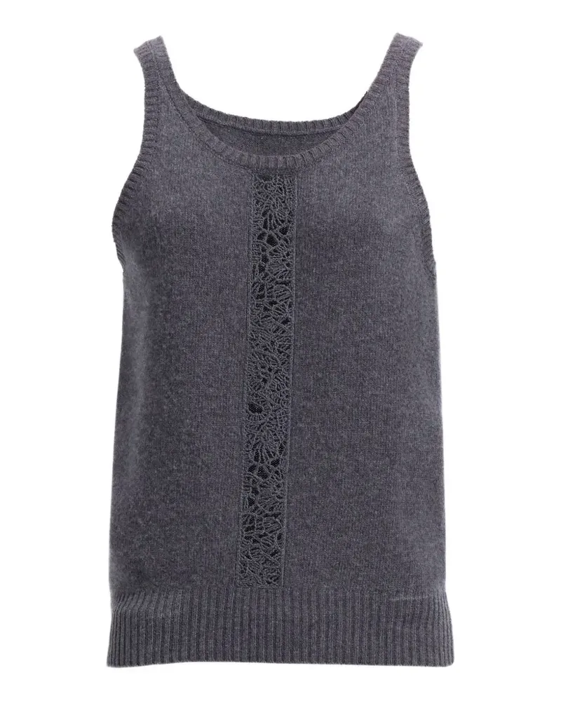 Elie Saab Camisole-Top mit Spitze - Grau Grau