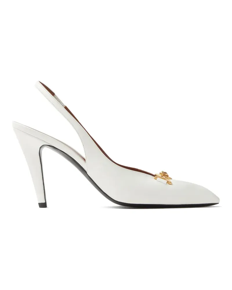 Versace Clelia Slingback-Pumps aus Nappaleder 90mm - Weiß Weiß