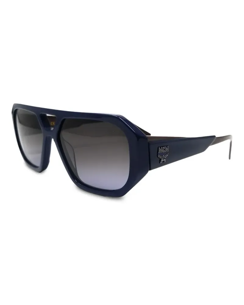 MCM Pilotenbrille mit Logo-Schild - Blau Blau