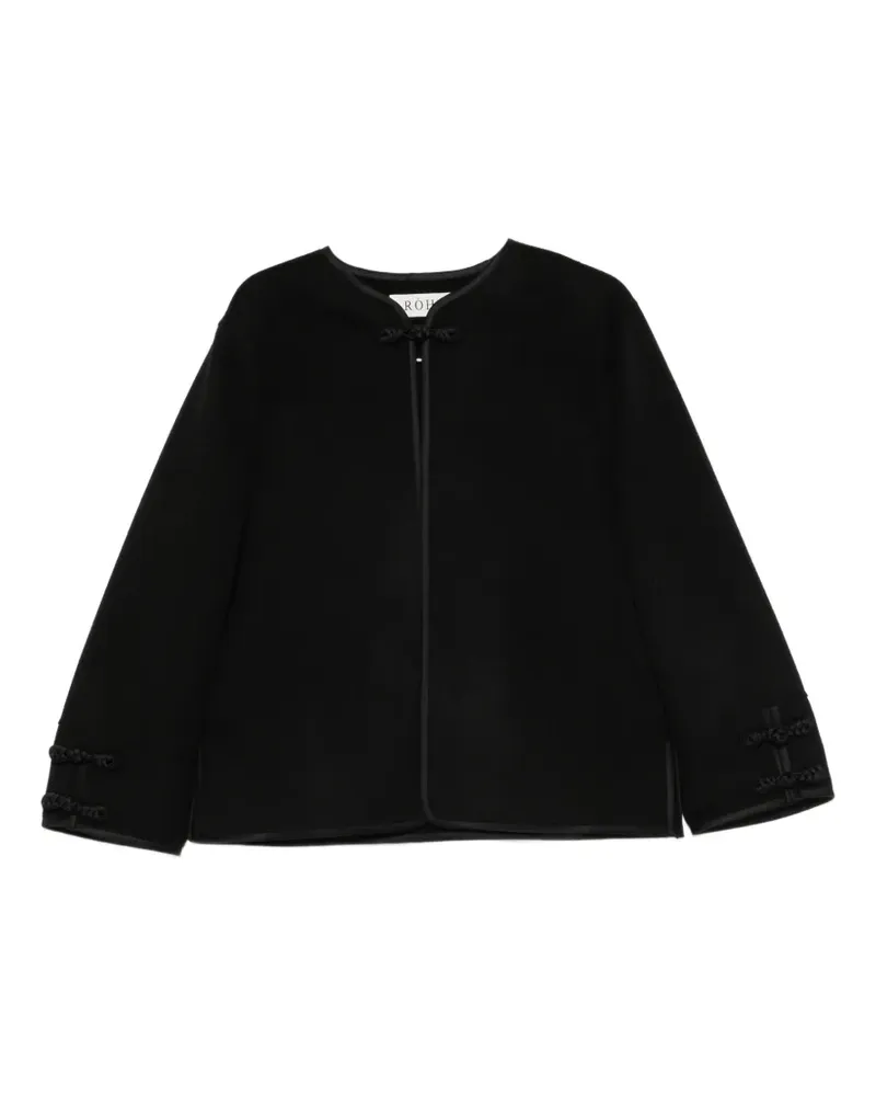 Róhe Jacke im Pankou-Style - Schwarz Schwarz