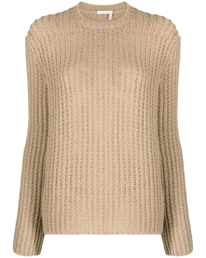 Chloé Pullover mit Waffelstrick-Muster - Nude Nude
