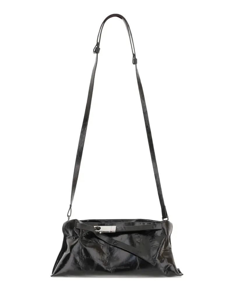 Benedetta Bruzziches Lauren glossy adjustable shoulder bag - Schwarz Schwarz