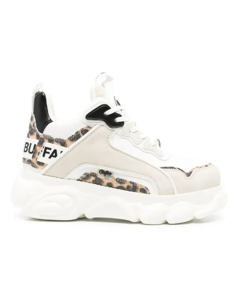 Buffalo CLD Chai leopard-print panelled sneakers - Weiß Weiß