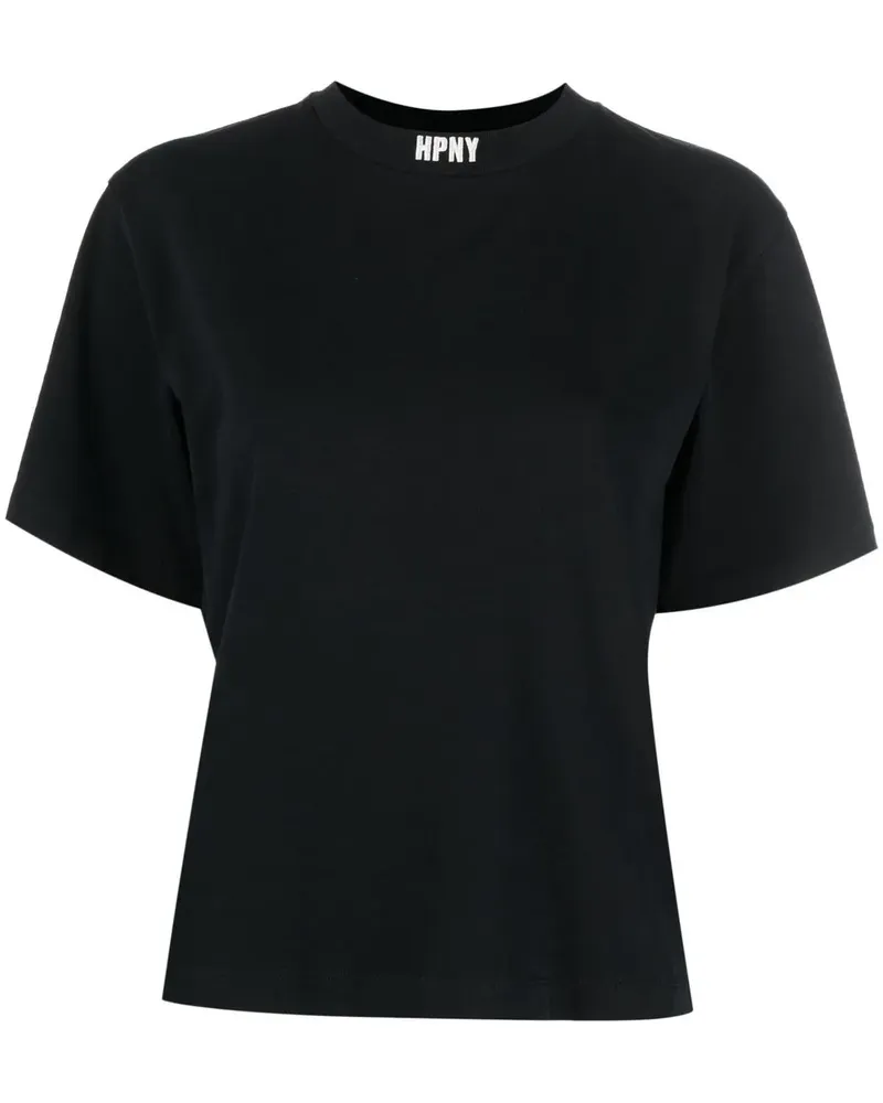 Heron Preston T-Shirt mit Logo-Stickerei - Schwarz Schwarz