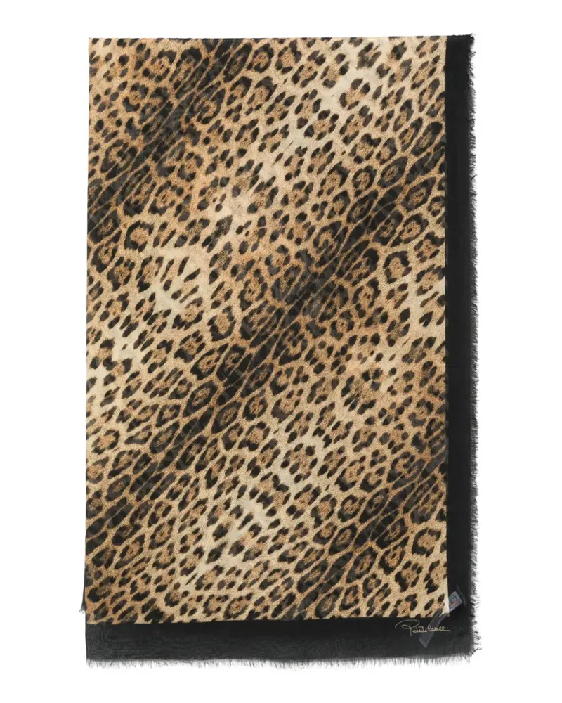 Roberto Cavalli leopard-print scarf - Nude Nude