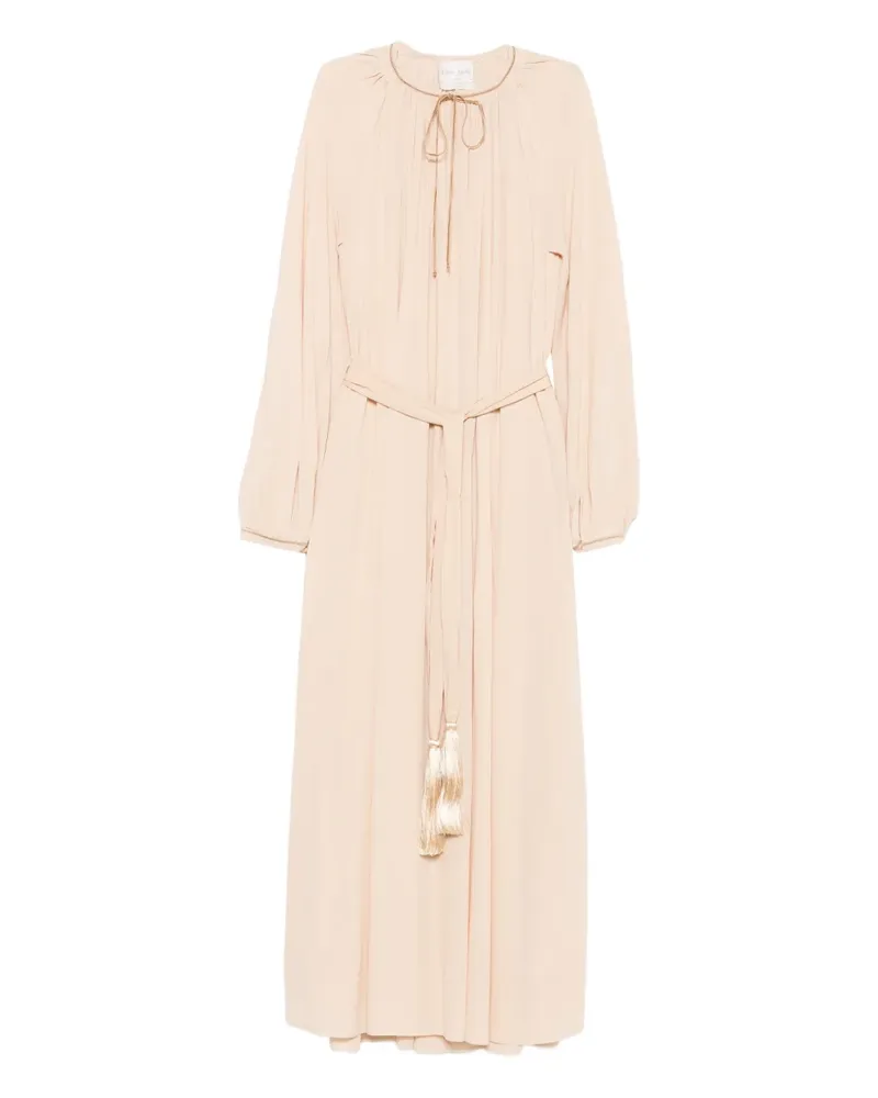 forte_forte Kleid mit Quastengürtel - Nude Nude