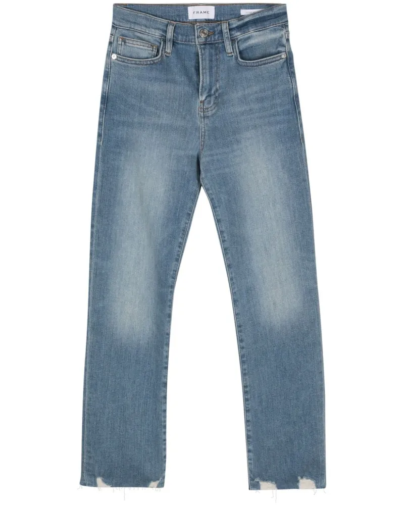 Frame Denim Straight-Leg-Jeans mit hohem Bund - Blau Blau