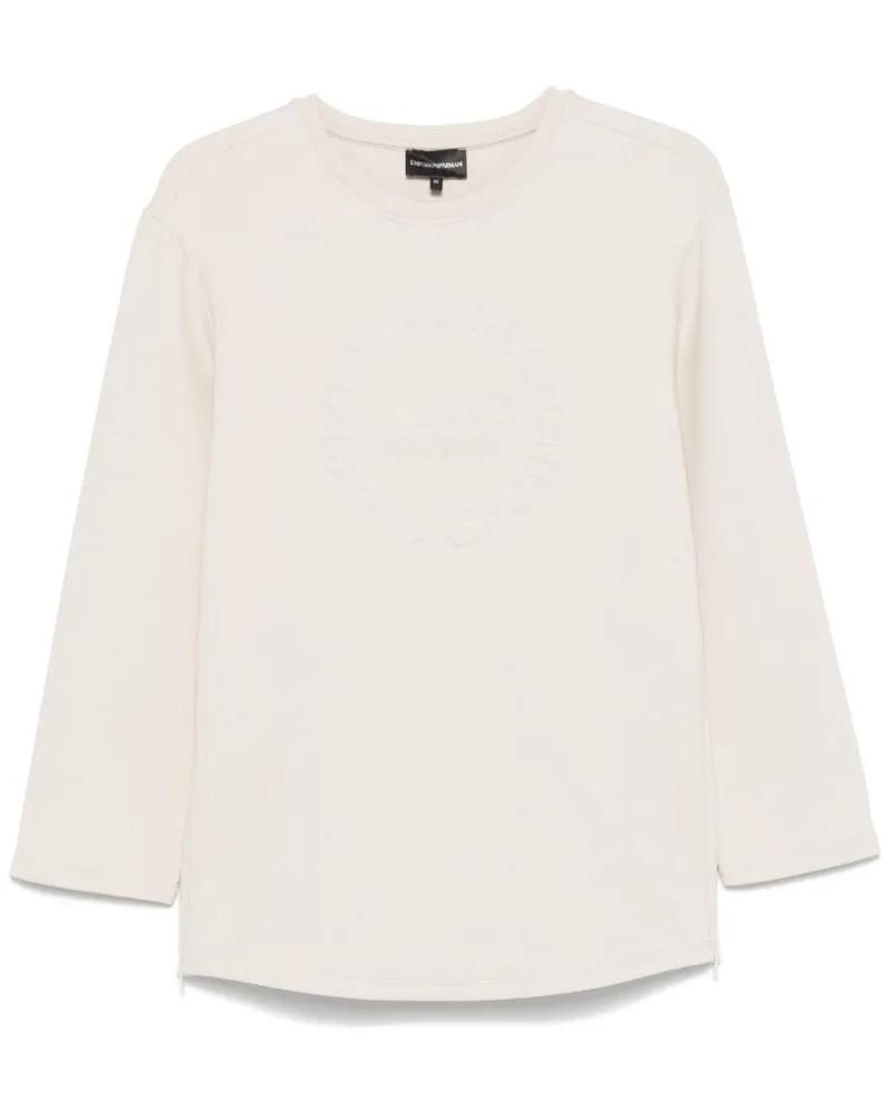 Emporio Armani Sweatshirt mit Logo-Prägung - Nude Nude