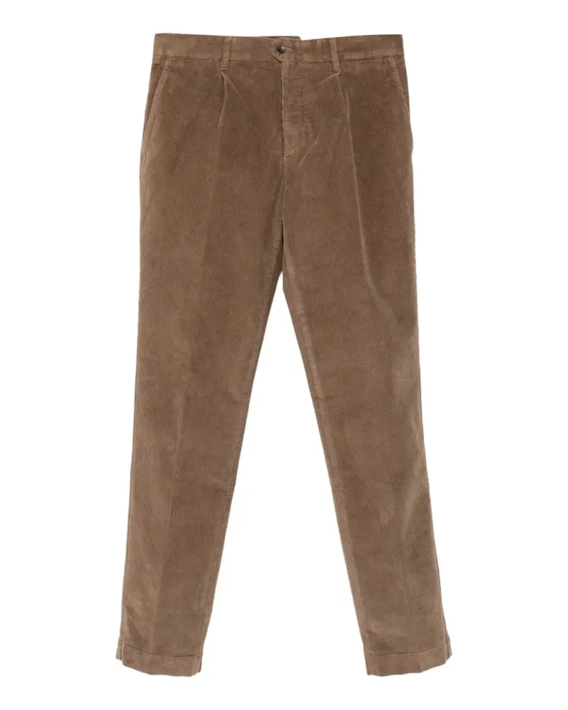 Incotex Cordhose mit Falten - Braun Braun