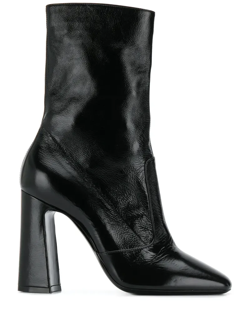 Saint Laurent Stiefeletten mit eckiger Kappe - Schwarz Schwarz