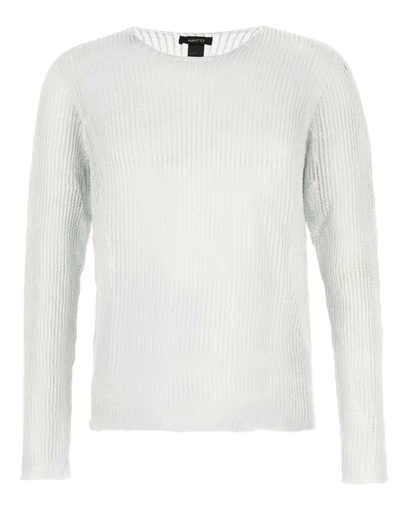 Avant Toi Gerippter Pullover - Weiß Weiß