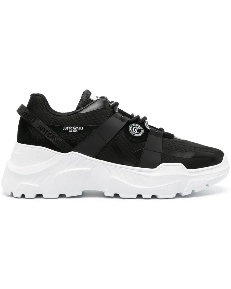 Just Cavalli Mesh-Sneakers mit dicker Sohle - Schwarz Schwarz