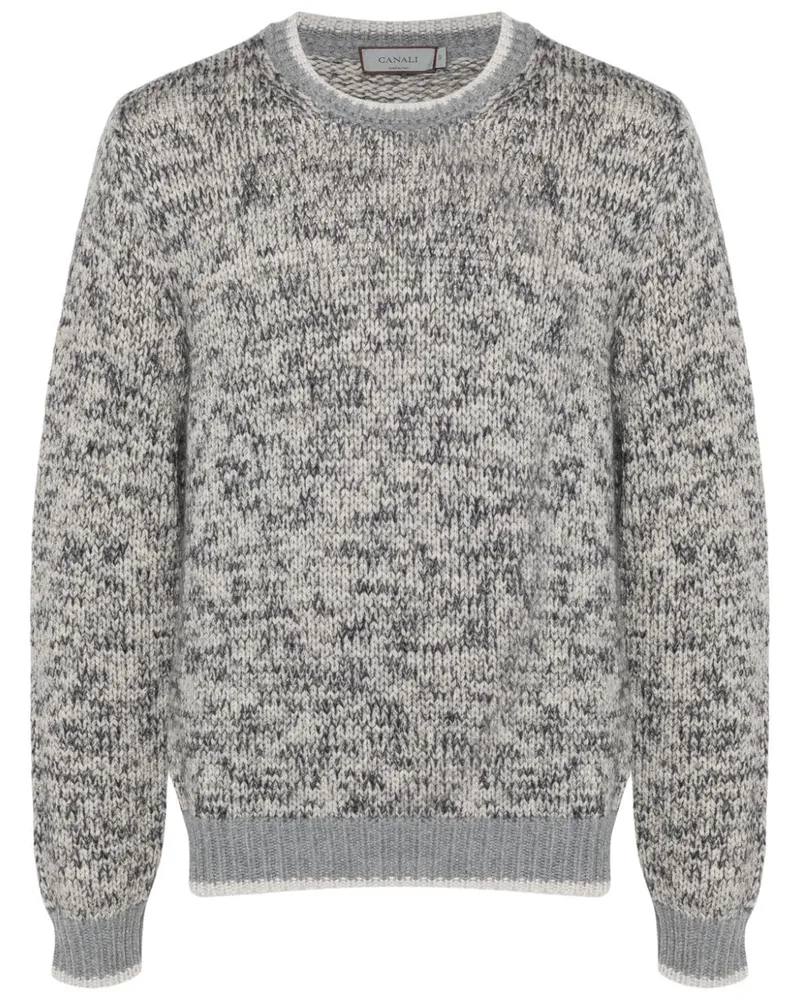 Canali Pullover mit meliertem Effekt - Grau Grau