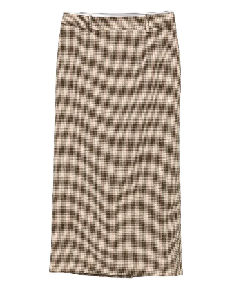 FRANKIE Shop Karierter Midirock - Nude Nude