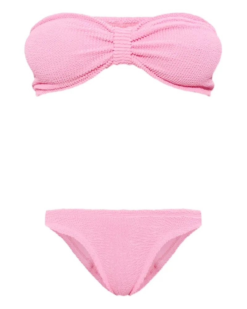 Hunza G Jean Bikini mit Knitteroptik - Rosa Rosa