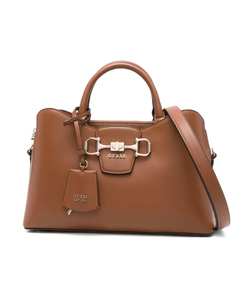 Guess Janie Tote Bag mit Anhänger - Braun Braun