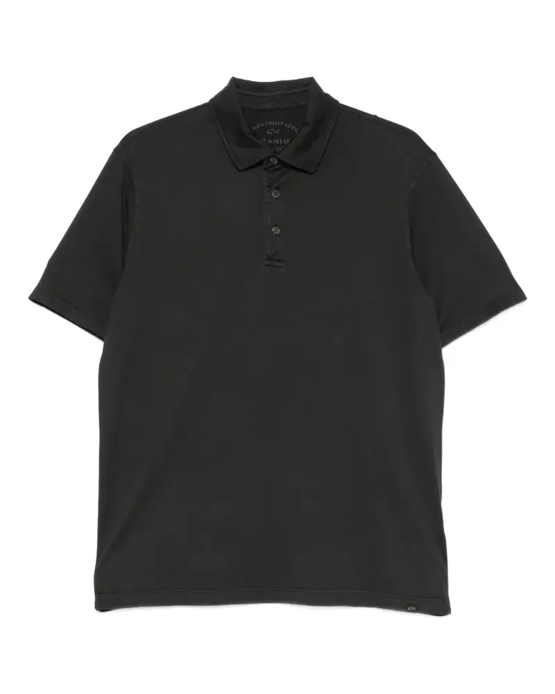 Paul & Shark Poloshirt mit Logo-Patch - Schwarz Schwarz
