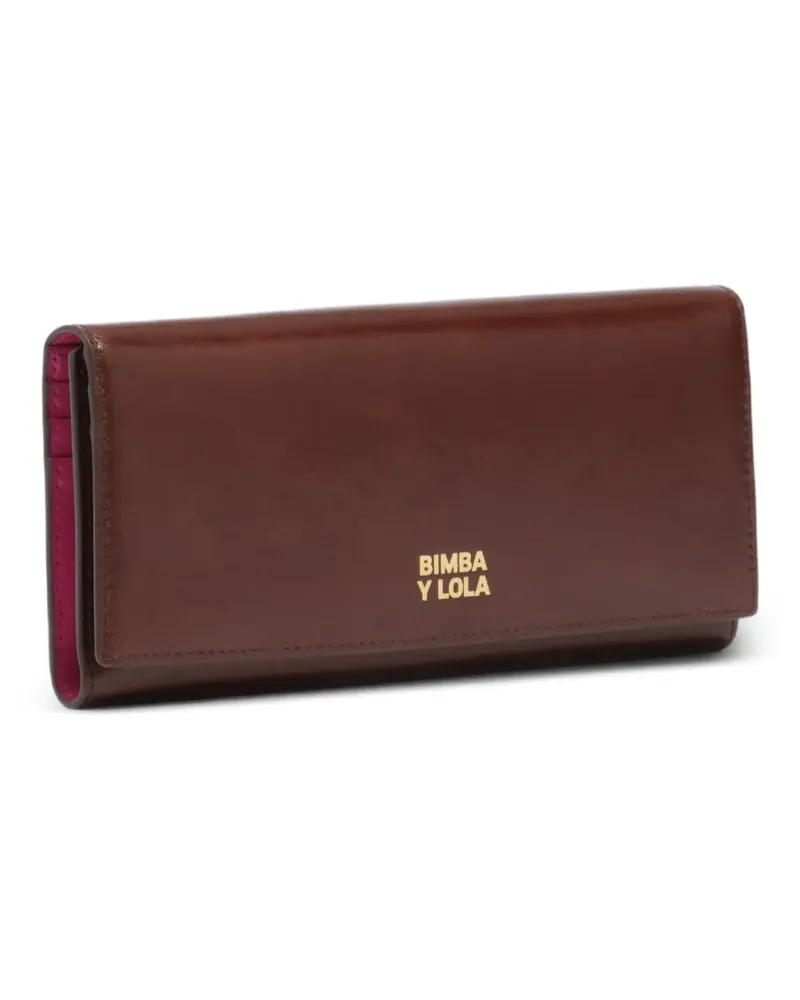 BIMBA Y LOLA Continental Portemonnaie aus Leder - Braun Braun