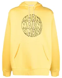 Marni Hoodie mit Logo-Print Gelb