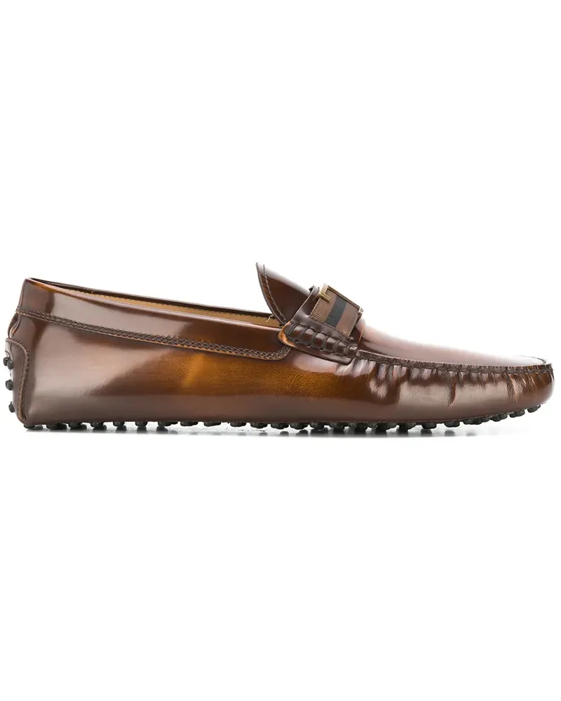TOD'S Loafer mit T-Logo - Braun Braun