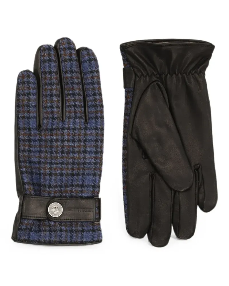 Henrik Vibskov HV check-pattern gloves - Blau Blau