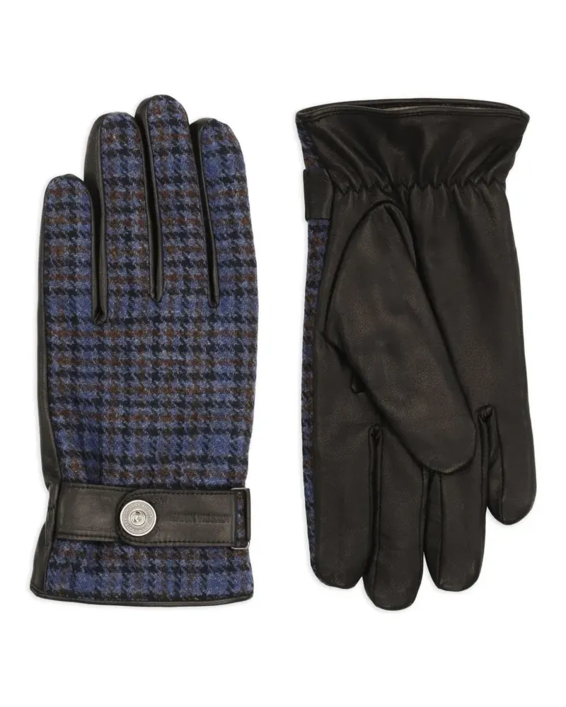 Henrik Vibskov HV Handschuhe mit Karomuster - Blau Blau