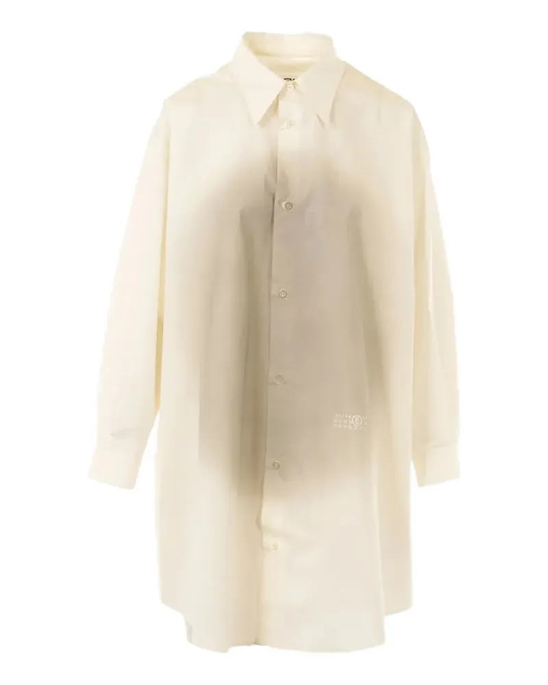Maison Margiela long-sleeve shirt mini dress - Nude Nude
