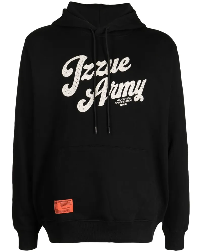 Izzue Hoodie mit Logo-Stickerei - Schwarz Schwarz