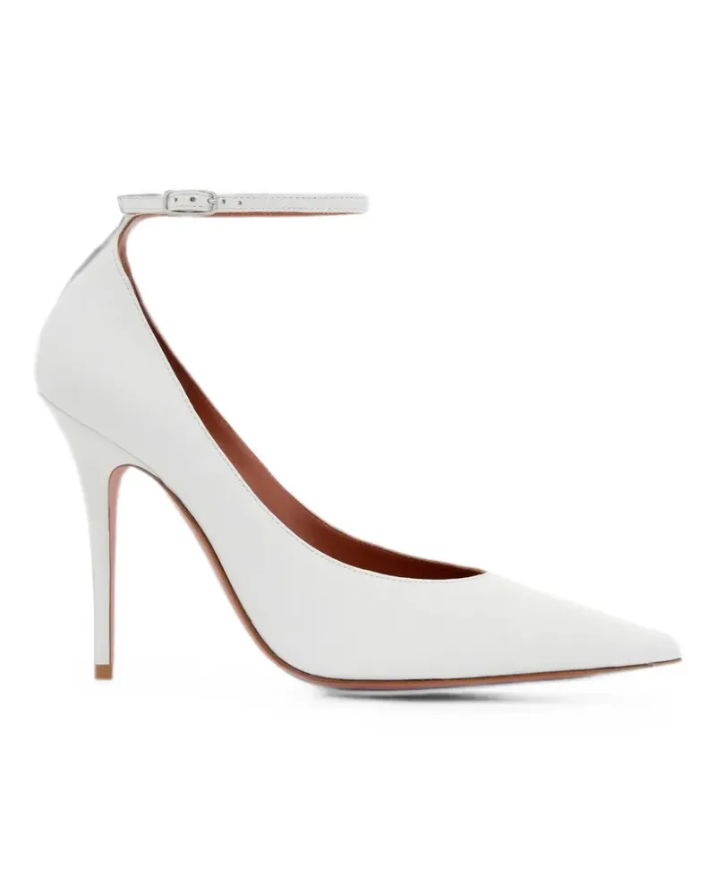 Amina Muaddi Anok Pumps mit Schnallenverschluss - Weiß Weiß