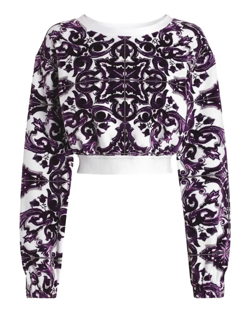 Dolce & Gabbana Cropped-Sweatshirt - Violett Violett