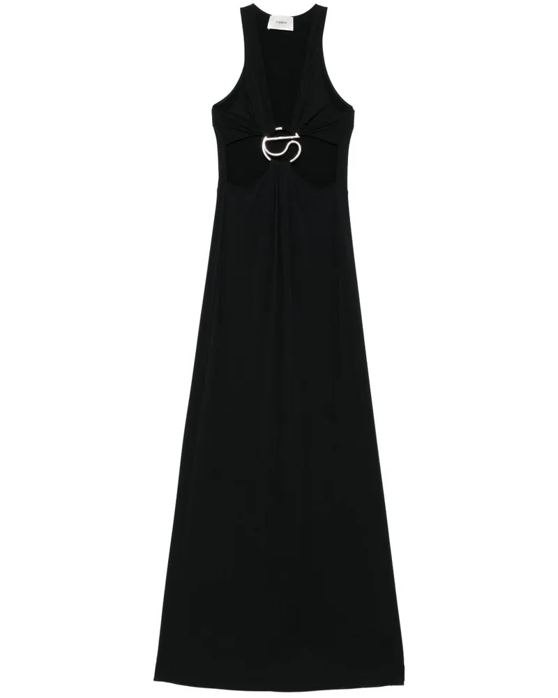 COPERNI Cut-Out-Maxikleid mit C-Logo - Schwarz Schwarz