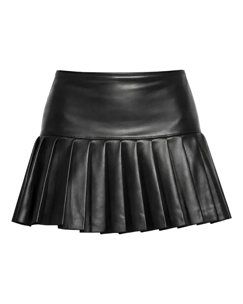 Norma Kamali pleated-design mini skirt - Schwarz Schwarz