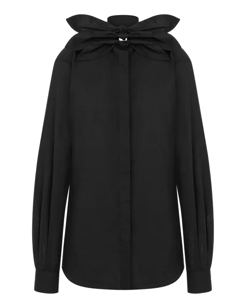 Moschino Hemd mit Schleife - Schwarz Schwarz