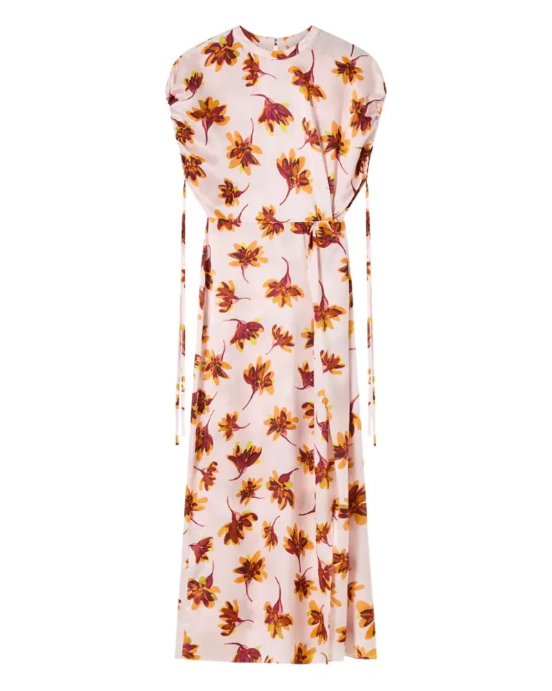 Lee Mathews Franz Maxikleid mit Blumen-Print - Rosa Rosa