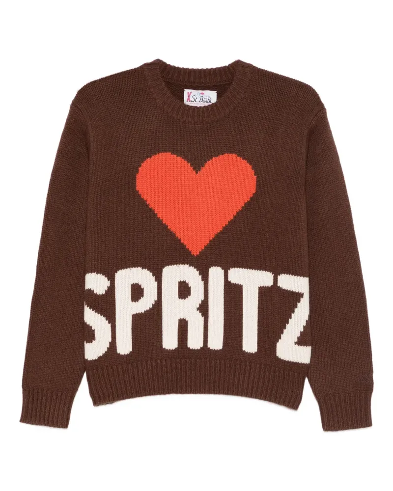MC2 Saint Barth Kyla Pullover mit Herzdetail - Braun Braun