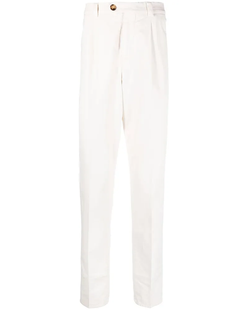 Brunello Cucinelli Gabardine-Hose mit geradem Bein - Nude Nude