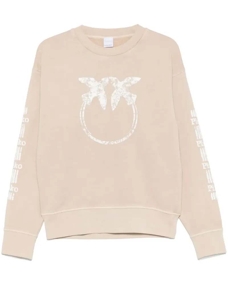 Pinko Sweatshirt mit Love Birds-Print - Nude Nude