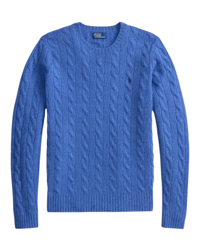 Ralph Lauren Pullover mit Zopfmuster und Logo-Stickerei - Blau Blau