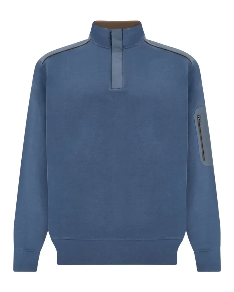Paul & Shark Typhoon® Platinum Pullover mit kurzem Reißverschluss - Blau Blau