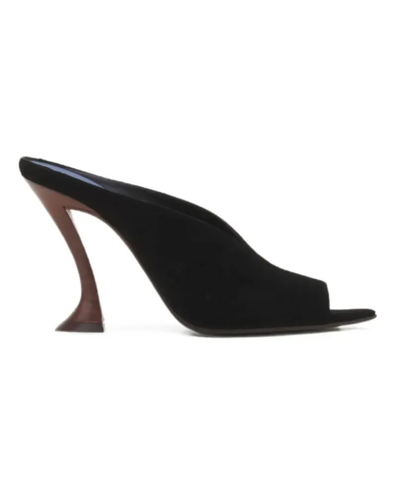 Lanvin Midnight Step Pantoletten aus Wildleder - Schwarz Schwarz