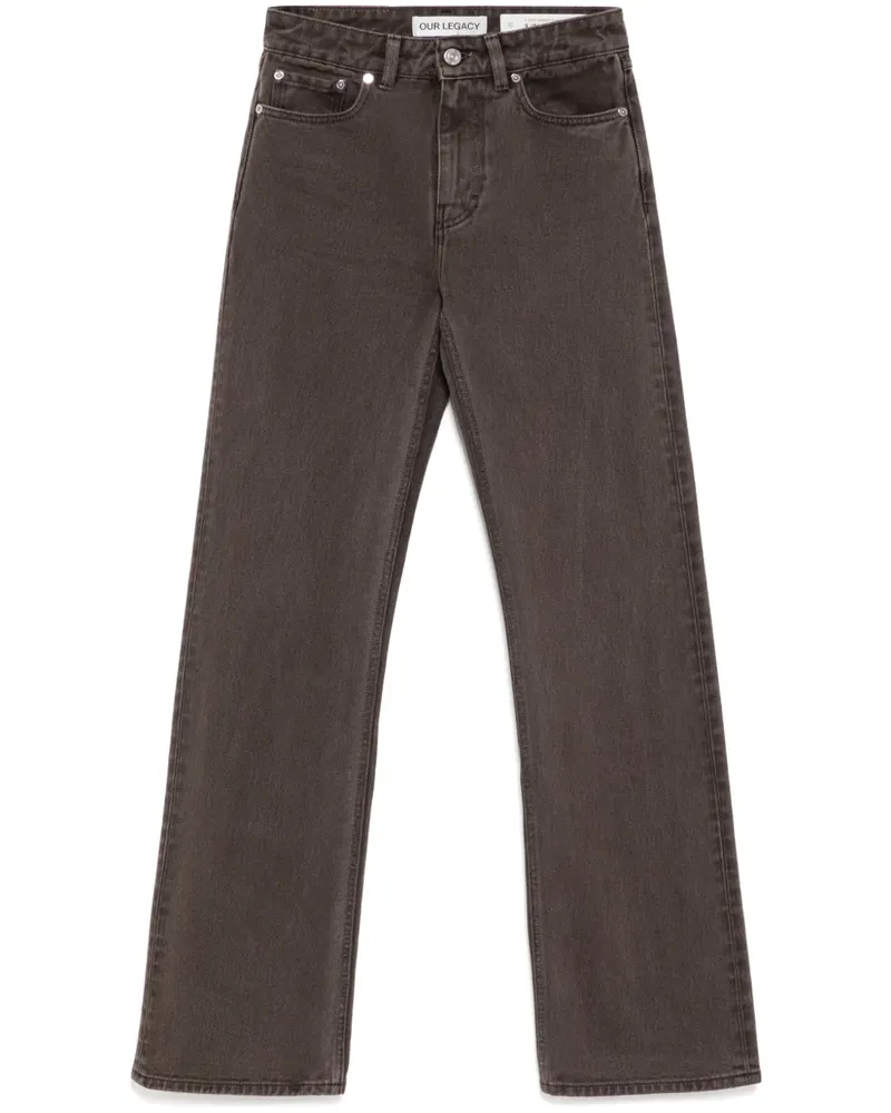 Our Legacy Bootcut-Jeans - Braun Braun