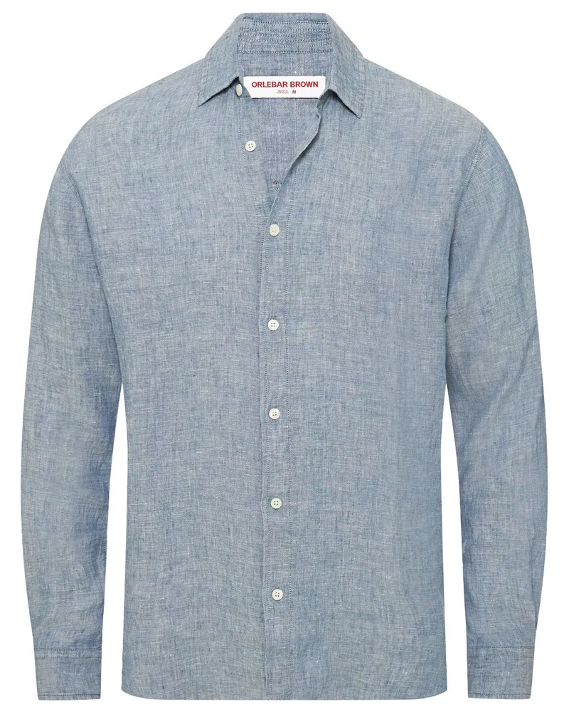 Orlebar Brown Justin Hemd - Blau Blau