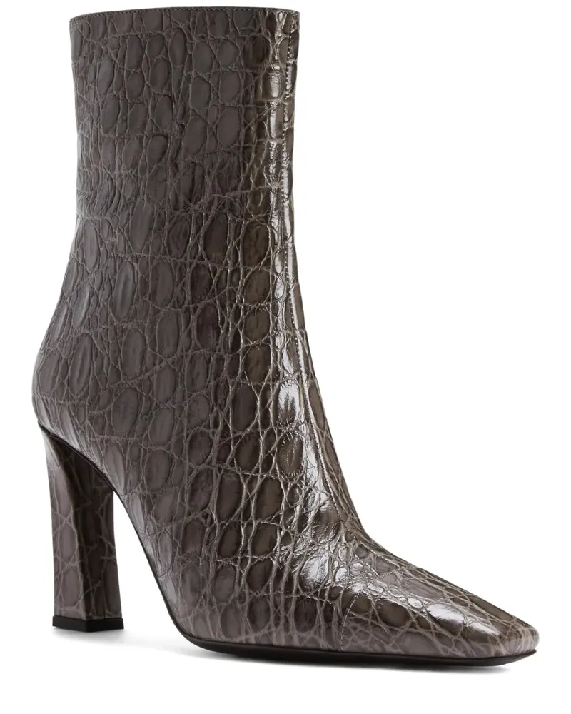 Giuseppe Zanotti Janiee Stiefeletten mit Kroko-Effekt 90mm - Grau Grau