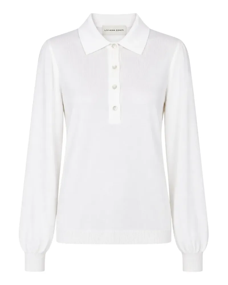Liviana Conti button-down polo sweater - Weiß Weiß