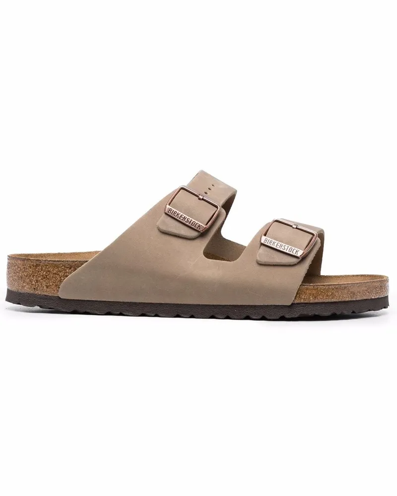 Birkenstock Pantoletten mit doppeltem Riemen - Nude Nude
