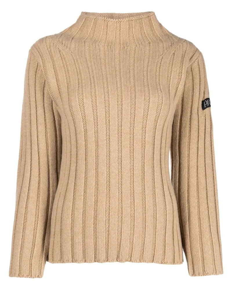 Patou Gerippter Pullover mit Stehkragen - Nude Nude